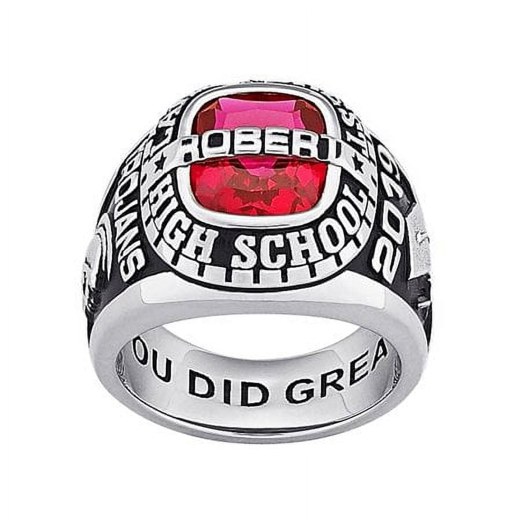 Bhavani Gems CLASS RING Men's Celebrium -Top Classic Class Ring, Personalized, High School or College