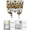 thumbnail image 6 of Brown Dog Paw Print Tie Up Curtains for Window, Thermal Insulated Balloon Shade Adjustable Rod Pocket Curtains Valance Panels for Kitchen Bathroom Cafe 52 x 45 Vintage Farmhouse Wooden Grain, 6 of 6