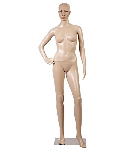 Male Full Body Model Realistic Mannequin Display Head Turns Dress Form w/ Base 