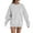 Grey, variant on Duoif Womens Sweatshirt, Oversized Solid Color Sweatshirt with Pocket - Women's Loose Pullover Sweatshirt for Women Beige L