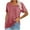Red, variant on fatyb Women's Square Neck Blouses Short Sleeve Casual Tee Shirts Solid Color Summer Loose Tunic Tops