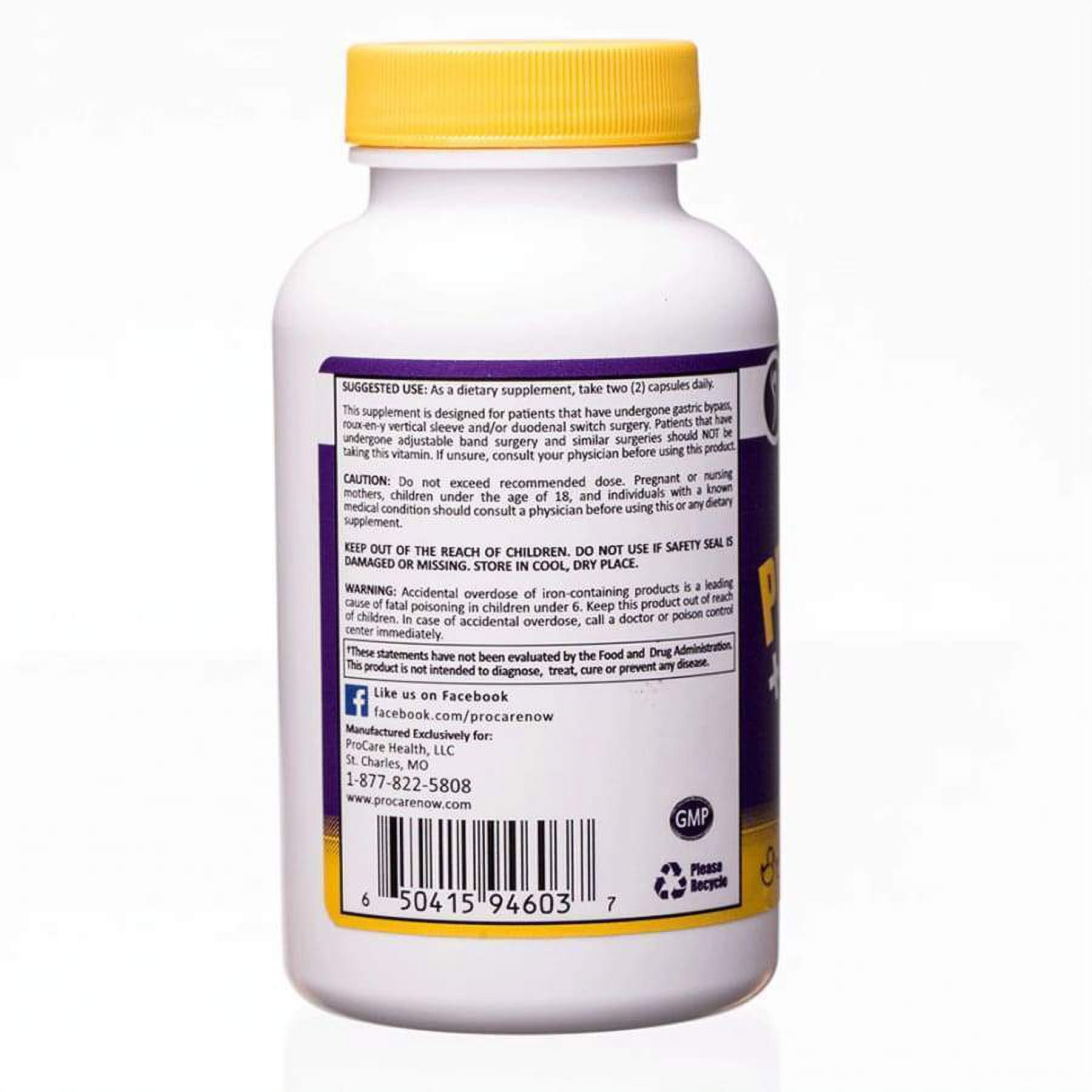 ProCare Health Bariatric Multivitamin Capsule + Prenatal Size: 90-Day Supply