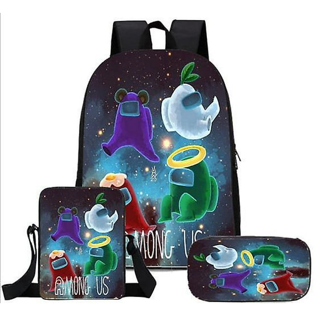Among Us Sac à Dos Visor pour Enfants, Sac à Dos Crewmate pour la Rentrée Scolaire-1.
