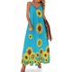 thumbnail image 1 of Vestido sin mangas de girasol, ropa de mujer, vestido de dama de honor elegante de Corea para mujer, 1 of 7