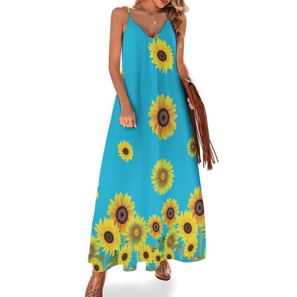 Vestido sin mangas de girasol, ropa de mujer, vestido de dama de honor elegante de Corea para mujer