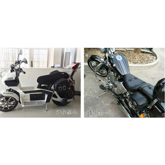 Universal Mini Pair Motorcycle PU Leather Side Saddle Luggage Bags Metal Buckle