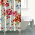 thumbnail image 4 of Pioneer Colorful Floral Shower Curtain for Bathroom Home Decor Bathtubs Waterproof Fabric Curtain with 12 Hooks 72x72in, 4 of 6