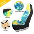 thumbnail image 3 of ALAZA Blue Tie-dye Car Seat Covers 2 PCs Universal Auto Front Seats Interior Protector, 3 of 7