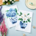 thumbnail image 3 of 4 Pcs Chinoiserie Kitchen Towels 26" x 18" Blue and White Dish Hand Towels Porcelain Tea Towels Dishcloths Kitchen Bathroom Decor Spring Holiday Housewarming Gift, 3 of 6