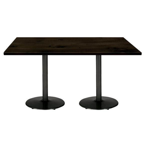 KFI Studios Urban Loft 6' x 2.5' Dining Table, Espresso, Black Base