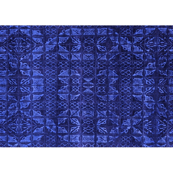 Ahgly Company Indoor Rectangle Abstract Purple Modern Area Rugs, 2' x 4'