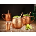 thumbnail image 2 of AVADOR Set of 4 Handcrafted 100% Pure Copper Moscow Mule Mugs Hammered Finish 16 Oz. Gift Set Boxed with Shot Glass and Copper Straws, 2 of 9