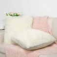 thumbnail image 2 of Set of 2 Decorative Throw Pillow Covers 18x18, Cream White Fluffy Pillow Covers New Luxury Faux Fur Square Sofa Pillow Covers for Sofa Couch Living Ro, 2 of 4