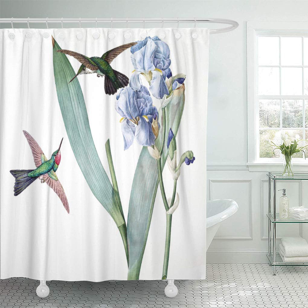 Brand New Hummingbird Watercolor Shower Curtain 60 x 72 Inch 