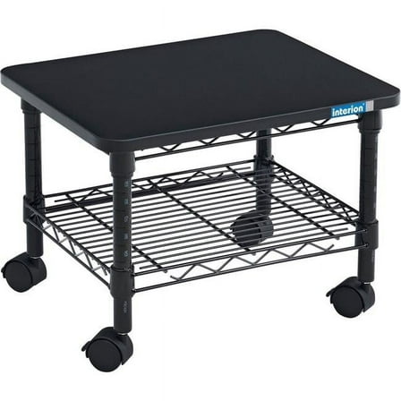 Interion Under-Desk Wire Machine Stand, Black - 19 x 16 x 13.5 in.