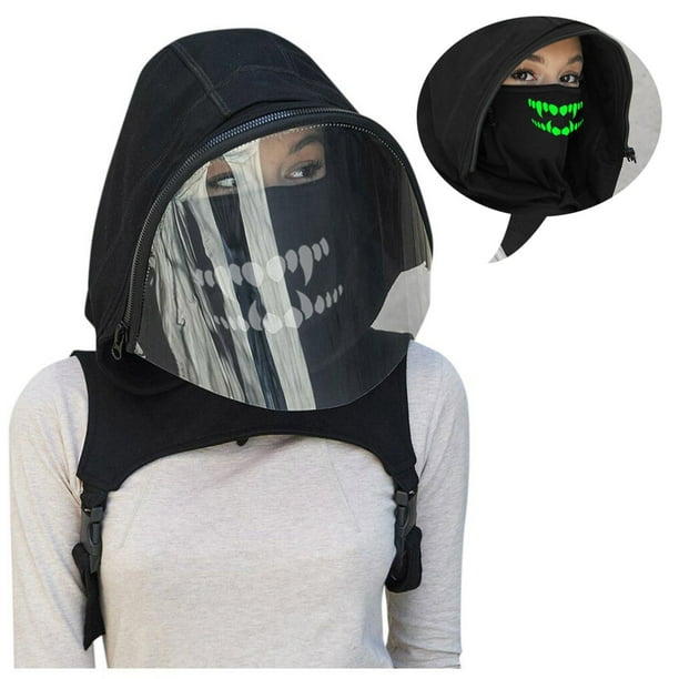 Hooded Masque Detachable Breathable Protective Masque Halloween Cosplay
