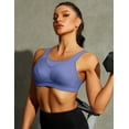 thumbnail image 3 of Wingslove Women's Sports Bra Full Coverage Wireless Bra Plus Size High Impact Non Padded Workout Bra,Purple 36G, 3 of 6