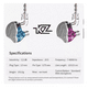 thumbnail image 4 of Audífonos in-ear gamer con cable KZ ZSN Pro Violeta Belug, 4 of 5