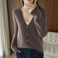 thumbnail image 2 of Lightweight Knit Cardigan Short Open Front Sweater Outerwear Casual Loose Fit Thin Fall Versatile Top, 2 of 6