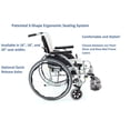 thumbnail image 2 of Silla de ruedas ergonómica ultraligera Karman K-115 de 25 lb con reposapiés extraíble, color plateado, 2 of 5
