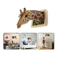 thumbnail image 3 of Nomeni Garden Tools Giraffe Head Wall Hanging 3D Wall Mounted Giraffe Sculpture Wall Art Life-Like, 3 of 6
