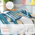 thumbnail image 2 of Modern Abstract Duvet Cover Set Twin Size, Gold Blue Ripple 4 Piece Soft Microfiber Bedding Set with 1 Duvet Cover, 1 Flat Sheet, 2 Pillowcases, 2 of 9