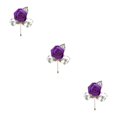 thumbnail image 4 of Youkk Tissu Chic et Élégant Broche Épingle Déclaration de Mode avec Pièce Exquise Moderne Minimaliste Corsage Rouge Violet 3Set, 4 of 6