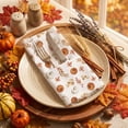 thumbnail image 5 of Sm:)e Maple Leaves Pumpkin Fall Cloth Napkins Set of 6 Reusable Dinner Napkins, Washable Table Napkin for Wedding/Holiday Party/Baby Shower 18"x18", 5 of 6