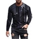 thumbnail image 2 of Blusas y camisas de manga larga con cuello redondo para hombre, blusa informal de manga larga con cuello redondo y estampado., 2 of 5