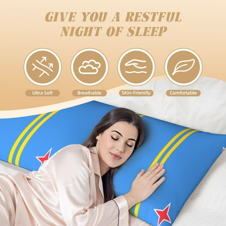 Body Pillow Cover Aruba Flag Long Pillow Case With Zipper