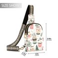 thumbnail image 2 of FORMRS Womens Crossbody Sling Bag Travel Daypack Shoulder Chest Backpack, White Christmas Cups, 2 of 7