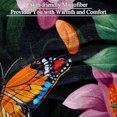 Colorful Flying Butterfly Warm Cozy Throw Blanket Microfiber Fleece