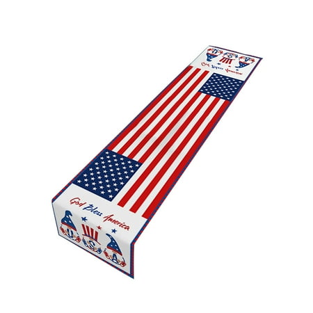 

wendunide room decor home decor American Flag 4th July Patriotic Memorial Day Table Runner Independence Day Holiday Kitchen Table Decoration Indoor Outdoor Home Party Decoration