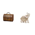 thumbnail image 1 of Estuche organizador de joyas,Organizador de joyas de madera para mujeres,hombres y niñas,Caja de almacenamiento decorativa con tapa abatible para guardar objetos pequeños.,Estatua de, 1 of 8