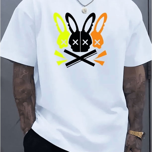 Camiseta informal blanca de cuello redondo para hombre, manga corta, corte regular, ideal para fin de semana y para cualquier temporada. Ideal para San Valentín, Año Nuevo, Día del Padre y Navidad.
