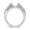 thumbnail image 5 of Auriga Fine Jewelry 14K White Gold Criss-Cross 1/4 carat Diamond Complete Wrap Ring for Women Size-7, 5 of 6