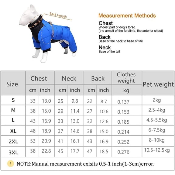Happy Pet! Dog Winter Coat Small Medium Large Dogs Snow Jacket Waterproof French Clothes Warm Windproof Puppy Snowsuit Outfit Cold Weather Pet Fleece Apparel Pet Clothes Birthday Gift For Pet Dog Cat