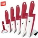 thumbnail image 1 of Myvit Juego de Cuchillos de Cerámica, Cuchillos de Cocina de Cerámica de 6 Piezas con Tapas, Cuchillo de chef de 6", Cuchillo de Pan Dentado de 6", Cuchillo de Pelar de Frutas de 5", 4", y Pelador, 1 of 7