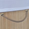 thumbnail image 3 of vidaXL Bamboo Laundry Bin Oval Natural, 3 of 5