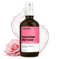 Simplified Skin Rose Water Mist Toner with Glycerin & Hyaluronic Acid – Hydrating & Refreshing Facial Toner for All Skin Types – 4 fl oz