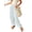 Sky Blue Stripe, variant on Womens Drawstring Striped Pants Loose Elastic Waist Wide Leg Pants Trousers Casual Comfy Lounge Pants Trousers with Pockets