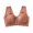 Coffee, variant on Bras for Women Lingerie Front Snap Solid Lace Wireless Seamless Minimizer Wide Strap Push-Up Support Lifting Lingerie Coffee XXL