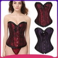 thumbnail image 2 of Top moldeador de cuerpo con estampado retro, top de tubo que moldea la cintura abdominal, corsé Palace Corset Europa y América, 2 of 5
