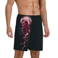 thumbnail image 6 of Mens Pajama Shorts, Mesmerizing Pink Jellyfish Sleep Shorts Men Pajama Bottoms Lounge PJ Shorts with Pockets, 6 of 6