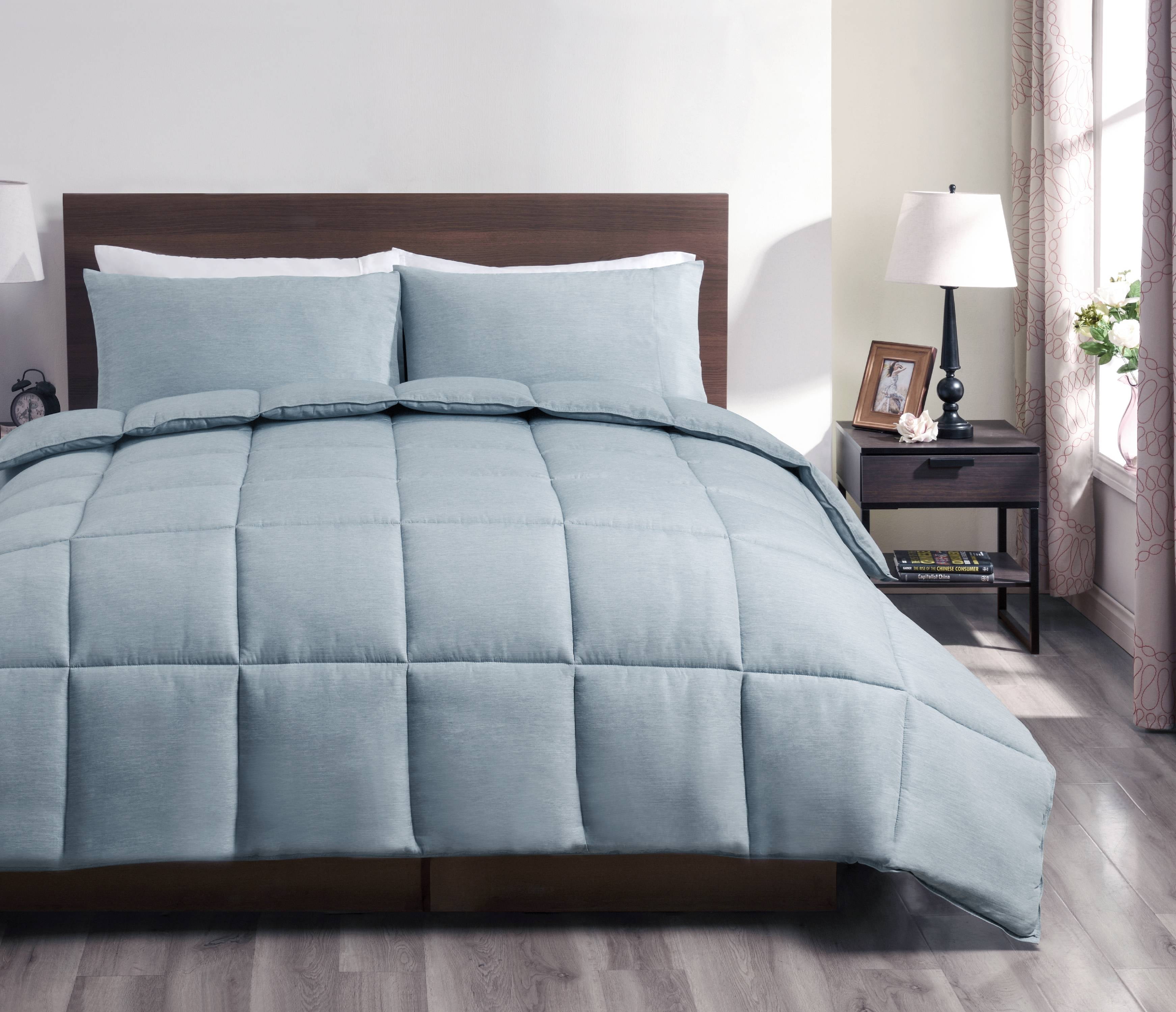 Super Collection 2pc Reversible Down Alternative Comforter set Stone