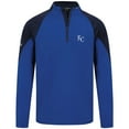thumbnail image 2 of Men's Levelwear Royal Kansas City Royals Cadet Insignia 2.0 Raglan Quarter-Zip Jacket, 2 of 3