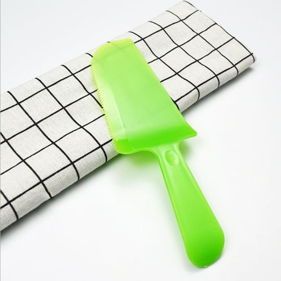 Set of 10 Green Serrated Edge Dessert Cake Disposable Partyware Plastic Knife