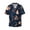 Autumn Leaves With Blue, variant on Easygdp Banana Men's Casual Short-sleeved Shirt with Pocket and Button Suitable for Beach Vacation Leisure - Small