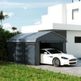 thumbnail image 2 of Outsunny 10' x 15' Metal Carport with Metal Roof and Removable Sidewalls, 2 of 10