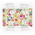 thumbnail image 7 of SATRINO Spring Tablecloth 55×32 Inch Rectangular, Floral Flowers Watercolor Washable Table Cover for Party Picnic Dinner Decor, 7 of 7